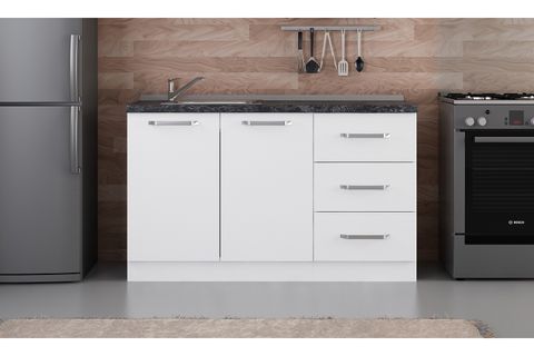 MİNAR 140 CM MUTFAK DOLABI BEYAZ 140-B1-ALT MODÜL
