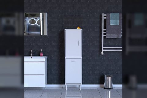 İLKİM ALT MODÜL SEPET ÜST MODÜL KAPAKLI BANYO DOLABI, 40 CM