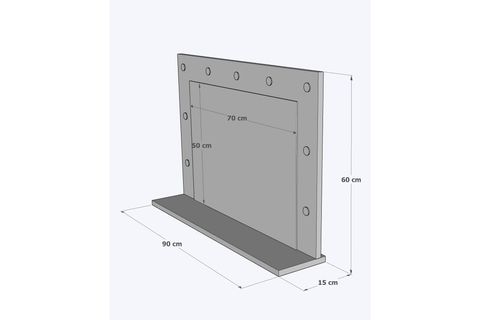 HOLLYWOOD SPOT IŞIKLI MAKYAJ AYNASI, 60X90