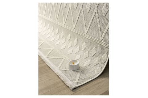 LARA İSKANDİNAV DOKUMA BUKLELİ MAKİNE HALISI, KREM, DS620,  100X500