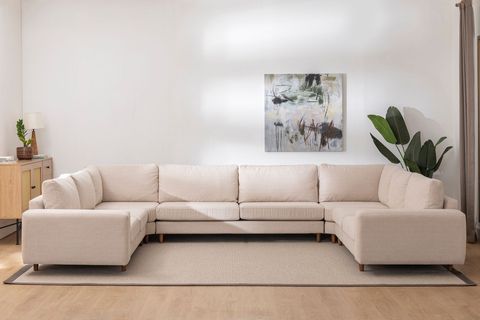 MERLİN KENDİ SETİNİ YARAT, KREM ŞÖNİL, CEVİZ AYAK, SHOWROOMDAN KUMAŞ DEĞİŞİMLİ