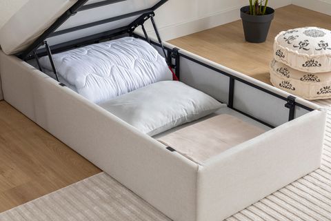 LUNA TOTE BAZA BAŞLIK YATAK SETİ, KREM, 100X200