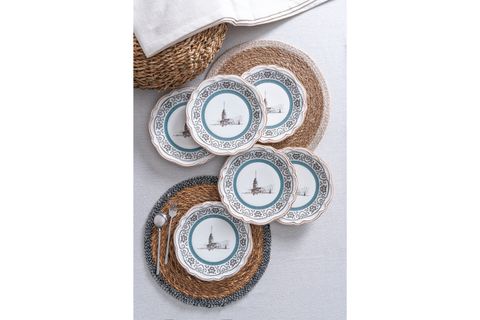 NOSTALJİ 6 LI PASTA TABAĞI SETİ