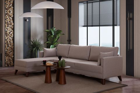 GLORİA KÖŞE KOLTUK, KREM, SOL KÖŞE