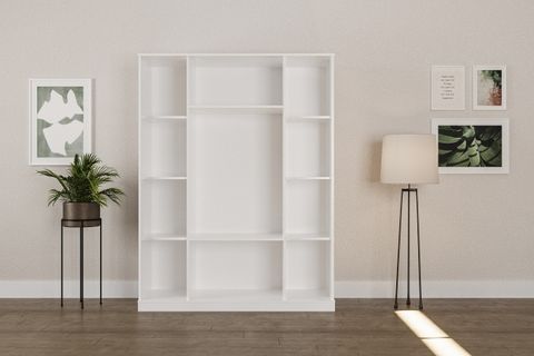 WİLLOW GARDIROP BEYAZ, 4 KAPAKLI, 2 ÇEKMECELİ