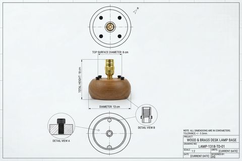 SLİME WOOD MASA LAMBASI