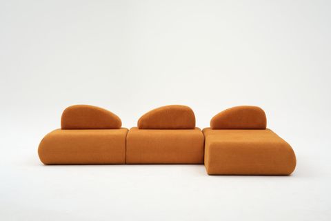 LİVA KÖŞE KOLTUK, XL SEHPALI, TURUNCU