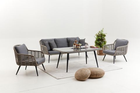 ARORA RATTAN ÜÇLÜ BAHÇE OTURMA GRUBU