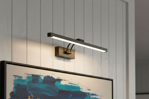 ALBASTRA ŞARJLI KUMANDALI LED DUVAR APLİĞİ, SİYAH