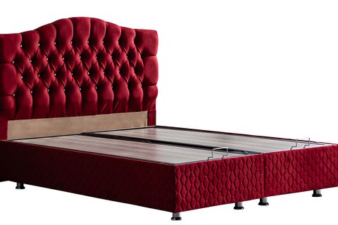 ZÜMRÜT NEW BAZA BAŞLIK VE ORTHOSOFT YATAK SETİ, BORDO, 120X200