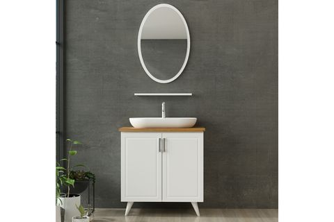 SANYA BANYO DOLABI AY2K138, BEYAZ, 85CM