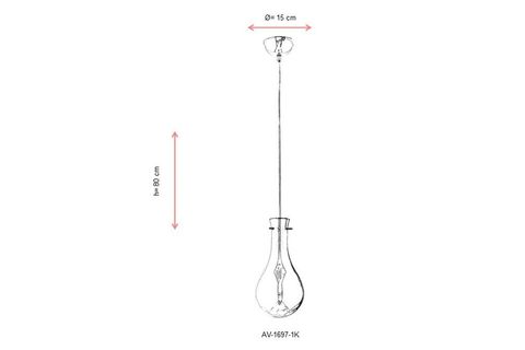 AVONNI METAL CAM MODERN AVİZE, KROM KAPLAMA,15 CM, AV 60092 1K