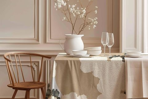 SİSLİ SABAH PAMUK MASA ÖRTÜSÜ, 100X100 CM