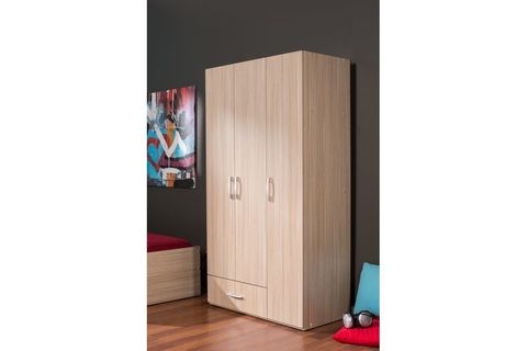 ADORE MAX 3 KAPILI TEK ÇEKMECELİ GARDIROP - İTALYAN MEŞE