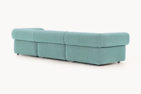 ALBA BUKLE MODÜLER ÜÇLÜ KOLTUK, TURKUAZ