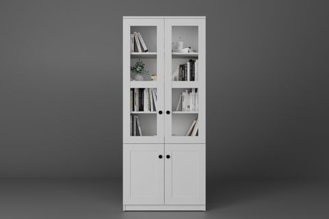 LİSA VİTRİN ÇOK AMAÇLI DOLAP, 4 KAPAKLI, BEYAZ