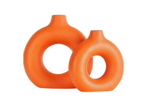 İKİLİ HALKA VAZO SET, ORANGE