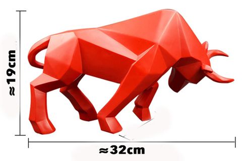 KÜBİK BOĞA BİBLO, KIRMIZI, BÜYÜK BOY