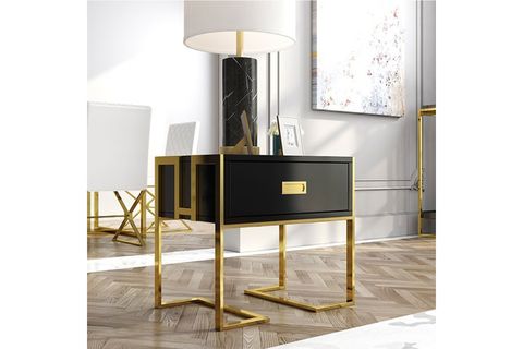 BARBARA METAL YAN SEHPA, GOLD SİYAH