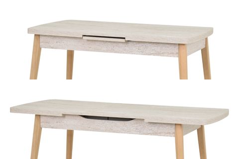 AVANOS AHŞAP AYAK AÇILIR KAPANIR MDF MUTFAK MASASI, 70X120+30 CM, BEJ NATUREL