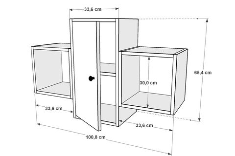 AYDIN KİTAPLIKLI RAF, DVR-1034-Ç