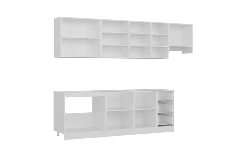 MİNAR LOTUS 290 CM MUTFAK DOLABI BEYAZ DORE 290-D7