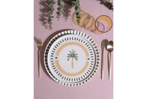 THE MİA ITALİAN SUMMER SERVİS TABAĞI 6LI SET 26 CM