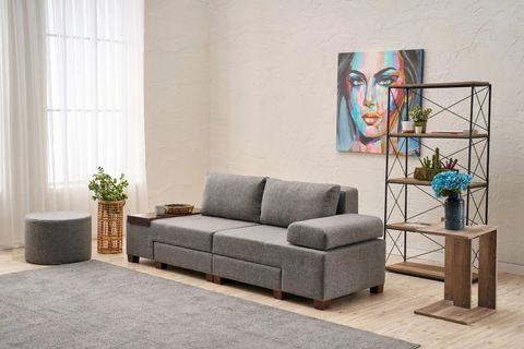 PERENNA YATAKLI ÜÇLÜ KOLTUK, KETEN, GRİ