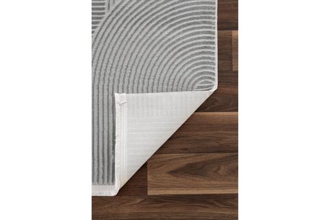 FARAHAN GRİ GEOMETRİK DESENLİ HALI A0861A, 60X100