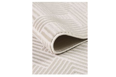 MONO KOLEKSİYONU MODERN SIK DOKUMA SAÇAKLI MAKİNE HALISI, BEJ, 100X300