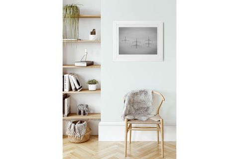 ELEKTRİK DİREĞİ TABLO, BEYAZ ÇERÇEVE, 18X24