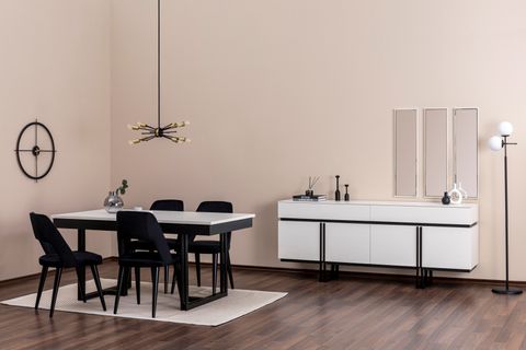 LİNE YEMEK ODASI TAKIMI, SEDEF SİYAH