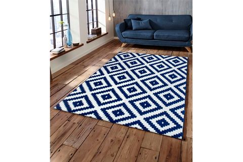 SARAY HALI ALA 012 MOZAİK DESEN LACİVERT MODERN HALI 120X170