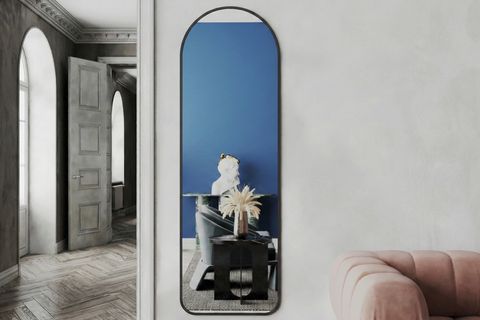 LUMİ METAL ÇERÇEVELİ BOY AYNASI, SİYAH, 180X70 CM