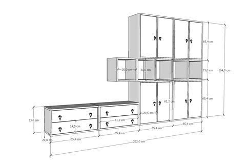 BK ÇOK AMAÇLI DOLAP, 8 KAPAKLI, PNR