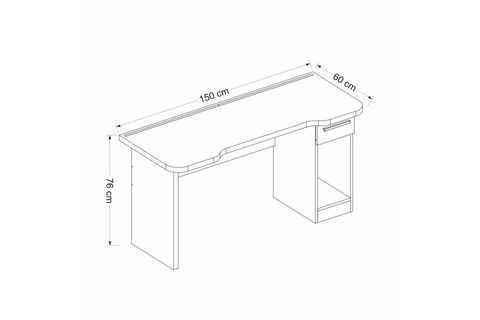 PHOENİX RGB LED IŞIKLI OYUNCU MASASI, SİYAH, SET9