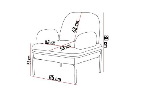 VİANEM DERİ ASTER BERJER, KIRMIZI, SİYAH METAL AYAK