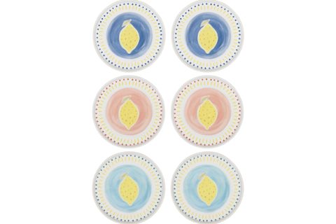 THE MİA ITALİAN SUMMER PASTA TABAĞI 6LI SET 19 CM