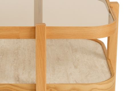 ALASKA ORTA VE YAN SEHPA, MERMER DESEN, İKİLİ SET, MEŞE