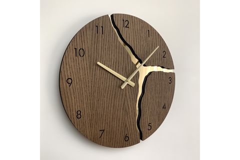 AHŞAP DUVAR SAATİ, KAHVERENGİ