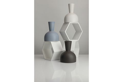 BEİGE & STONE LAURA İSKANDİNAV DEKORATİF GRİ VAZO