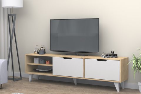 VOLGE TV ÜNİTESİ, MEŞE BEYAZ, 180 CM