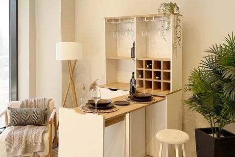 VELTO KATLANABILIR MASALI MİNİ BAR, KARİNA SEDEF