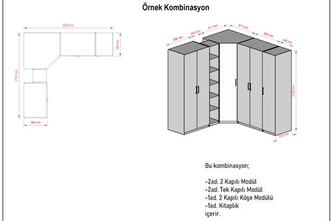 LİFE GARDIROP, BEYAZ, 2 KAPAKLI