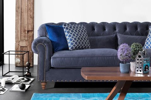 STAPLES ÜÇLÜ KANEPE, İNDİGO