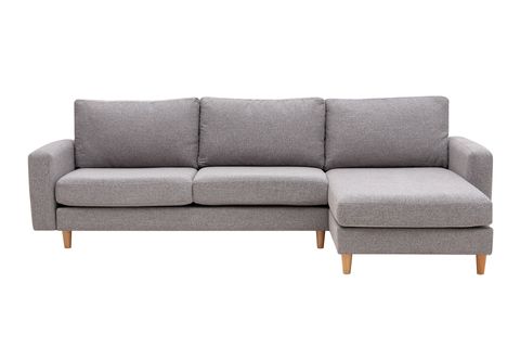 MERLİN MİNİ KÖŞE KOLTUK, NATUREL AYAK, İNCE KOL, ŞÖNİL KUMAŞ, MAVİ GRİ