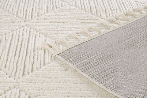 QUİNCEY BUKLELİ YUMUŞAK PELUŞ POST KREM HALI 120X170