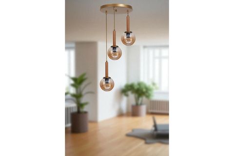 IŞIL ÜÇLÜ TEPSİLİ NATUREL BAL CAMLI SARKIT