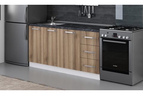 MİNAR 165 CM MUTFAK DOLABI BEYAZ DORE 165-D1-ALT MODÜL