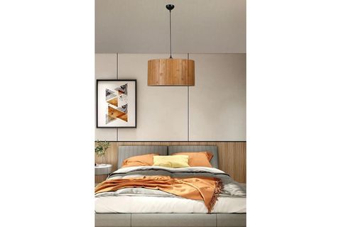 BAMBU 01 ABAJURLU TEKLİ SARKIT AVİZE